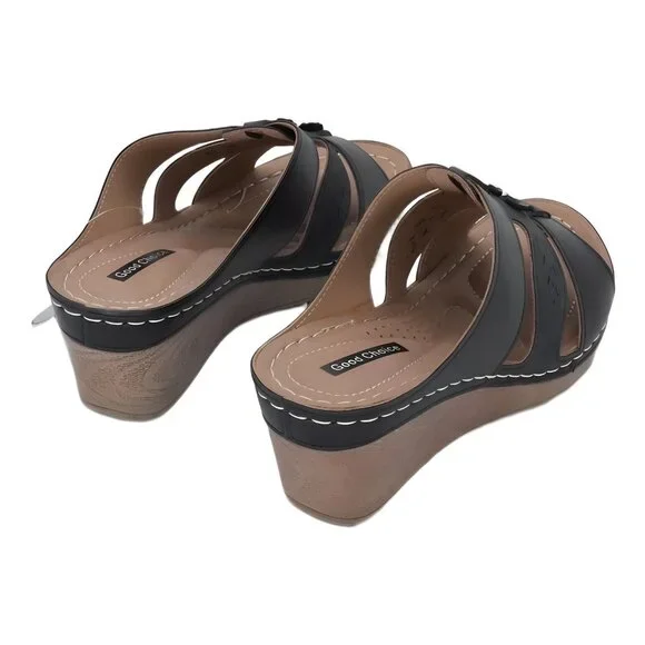 Gabbie Women's Rosette Flower Comfort Sandals 7M - Picture 3 of 6